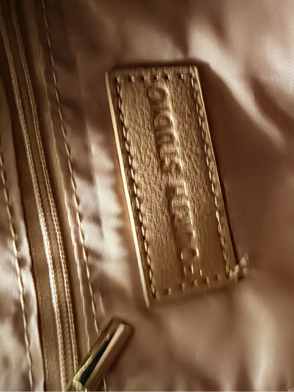 Tan Crescent Shoulder Bag